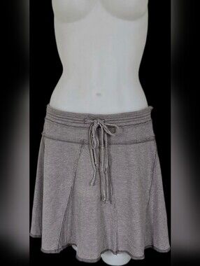 EUC Ruehl Light Brown Knit A Line Skater Flare Skirt M/L